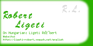 robert ligeti business card